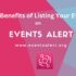 Why Some Events Do Not Get Listed on Events Alert